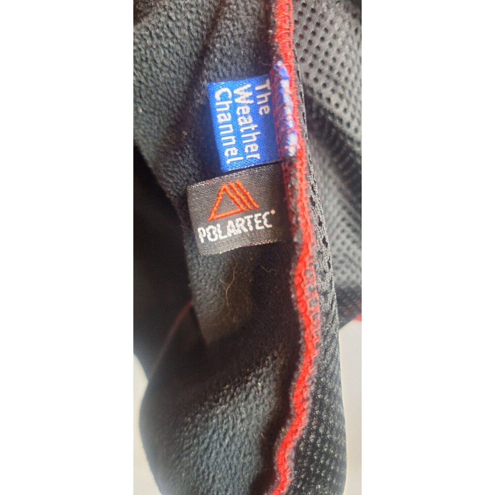 LL Bean Women S Jacket Soft Shell Red Black Trim Hooded Full Zip Outdoor Vintage - Picture 12 of 14